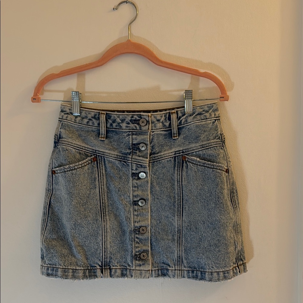 Abercrombie Denim Button-Front Skirt